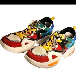 EAF Multicolor Sneakers Men 11.5 Cottagecore Y2k Boho Activewear[2E]